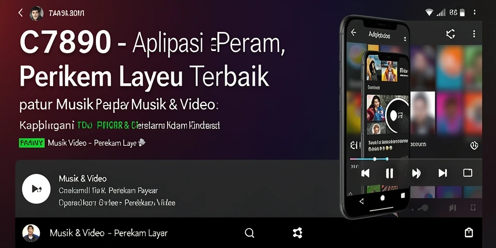 Antarmuka aplikasi perekam layar C7890 yang sederhana dan fungsional.