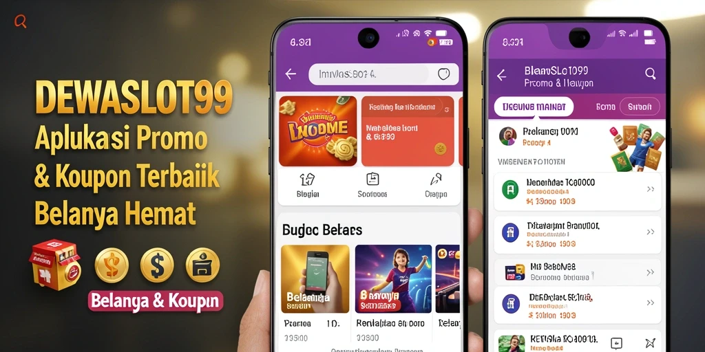 Antarmuka pengguna DEWASLOT99 yang sederhana dan menarik untuk Promo & Kupon.