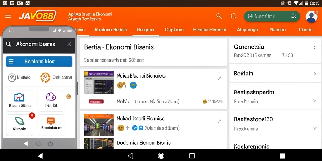 Antarmuka pengguna JAVO88 yang intuitif dan informatif.