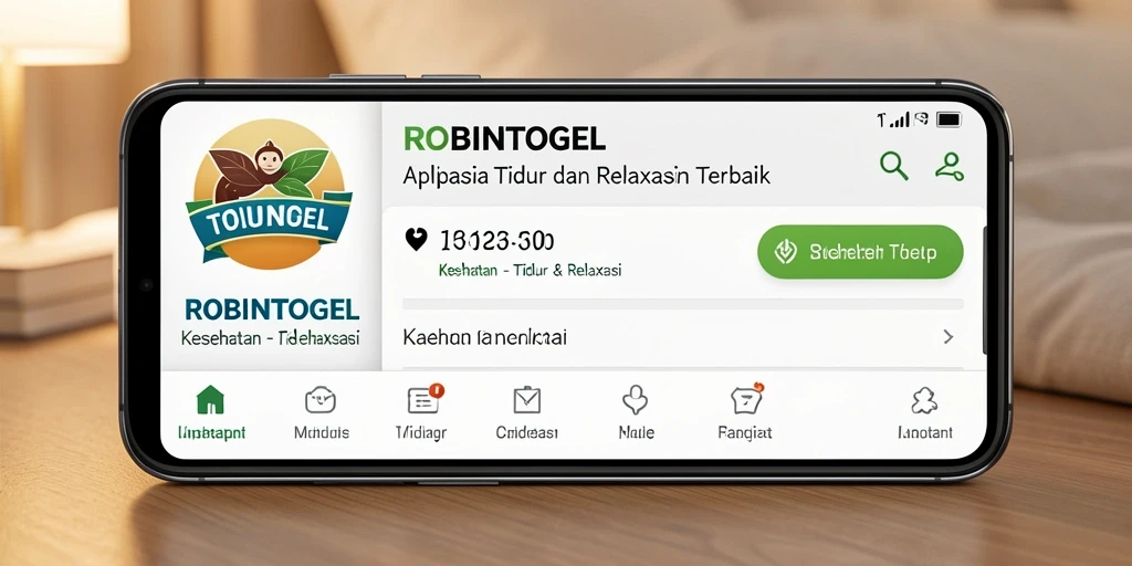 Antarmuka pengguna <strong>ROBINTOGEL</strong> yang intuitif dan menarik untuk relaksasi.